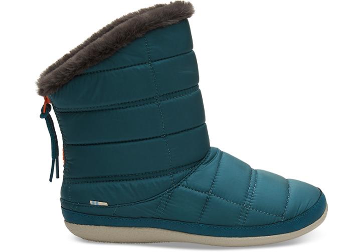 Toms Stellar Blue Quilted Women's Inez Booties