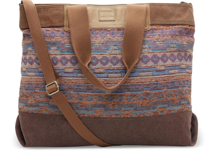 Toms Denim Ikat Mix City Tote Bag