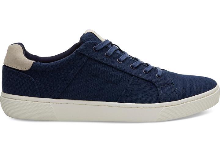 Toms Navy Heritage Canvas Mens Leandro Sneakers