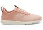 Toms Coral Pink Printed Dots With Heritage Canvas Women's Cabrillo Sneakers