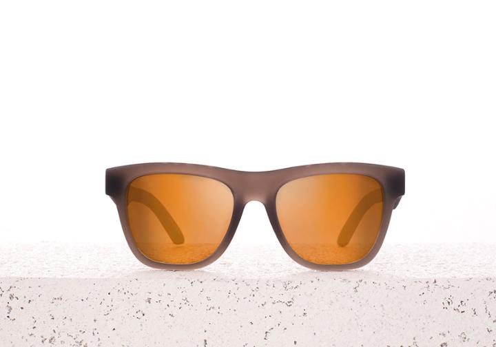 Toms Traveler By Toms Dalston Matte Grey Sunglasses With Amber Mirror Lens