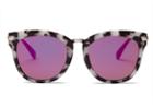 Toms Toms Adeline White Black Tortoise Sunglasses With Violet Mirror Lens