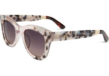 Toms Toms Chelsea Black White Lamination Sunglasses With Violet Brown Gradient Lens