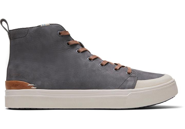 Toms Gunmetal Suede Men's Trvl Lite High Sneakers