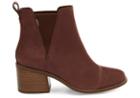 Toms Burnt Henna Leather Women's Esme Boots