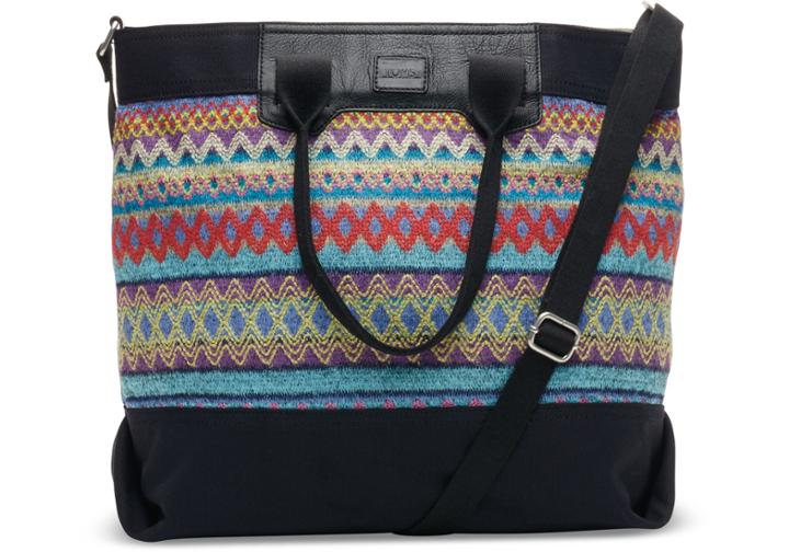 Toms Sky Multi Sweater Felt City Tote Bag