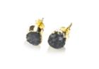 Toms Black Druzy Stone Earrings