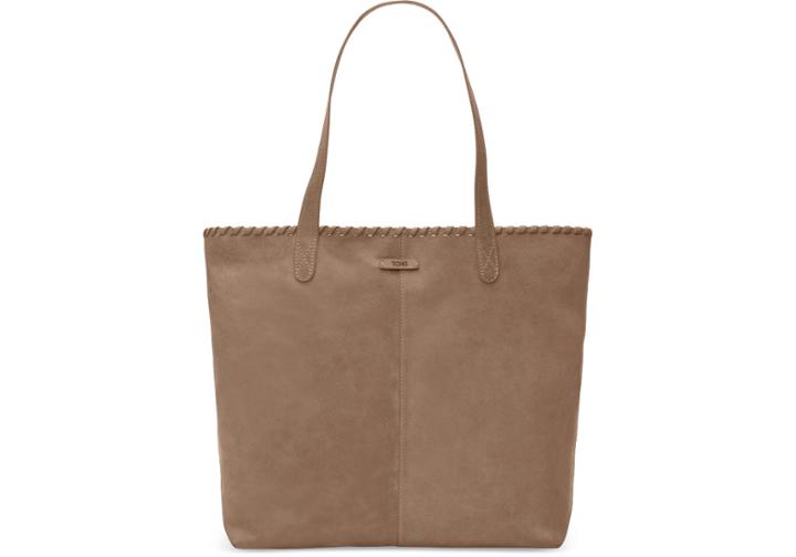 Toms Toms Light Cognac Distress Leather Cosmopolitan Tote Bag