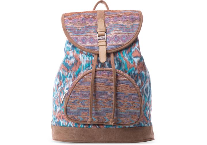 Toms Denim Ikat Mix Departure Backpack