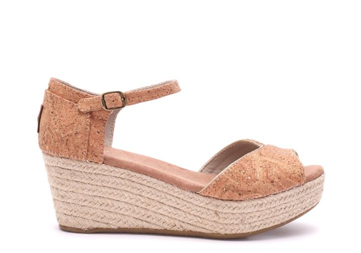 Toms Cork Glitz Women's Rope Platform Wedges