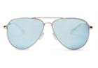 Toms Toms Maverick 301 Yellow Gold Mirror Sunglasses With Milky Blue Lens