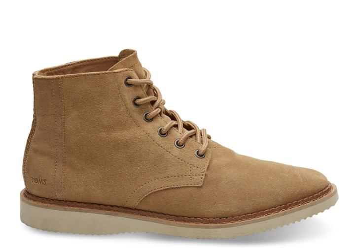 Toms Water Resistant Toffee Suede Men's Porter Boots