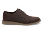 Toms Toms Chocolate Brown Aviator Twill Men's Brogues Shoes - Size 7.5