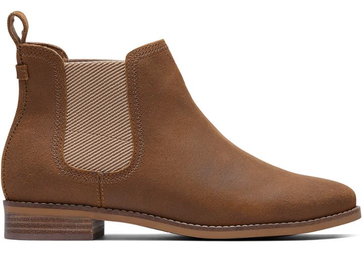 Toms Desert Tan Waxy Suede Women's Ella Booties