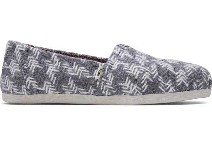Toms Grey And White Check Print Women's Classics