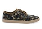 Toms Black Canvas Printed Floral Women's Paseos