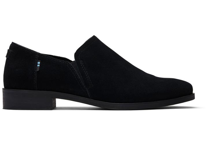 Toms Black Suede Women's Shaye Low Booties