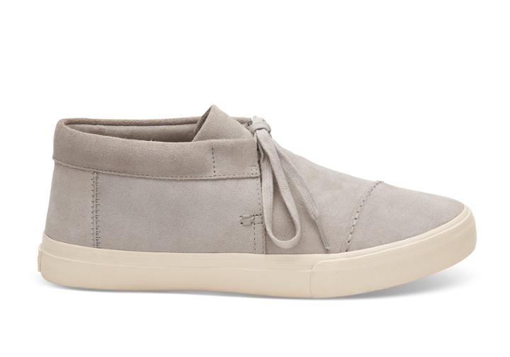 Toms Toms Drizzle Grey Suede Men's Emerson Mid Sneakers Shoes - Size 14