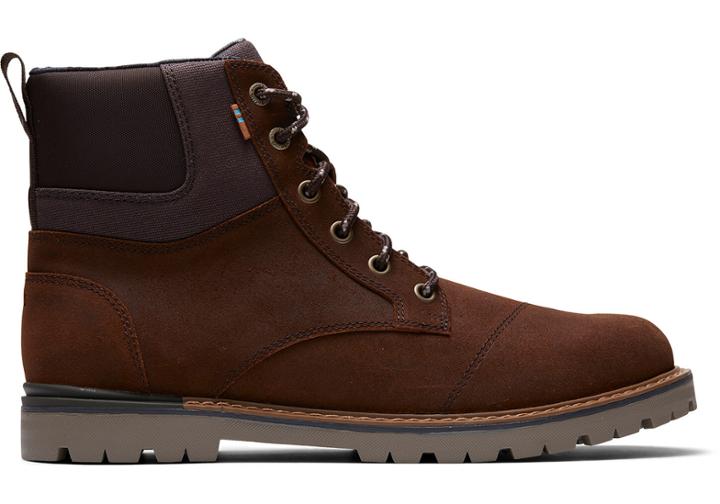 Toms Waterproof Brown Waxy Sude Rugged Mens Ashland Boots