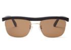 Toms Toms Locke Matte Black Grey Grain Polarized Sunglasses With Solid Brown Lens