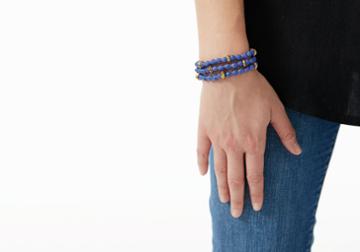 Toms Blue Beaded Bracelet Set
