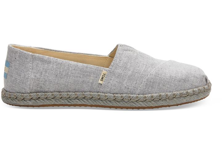 Toms Drizzle Grey Slub Chambray Women's Espadrilles