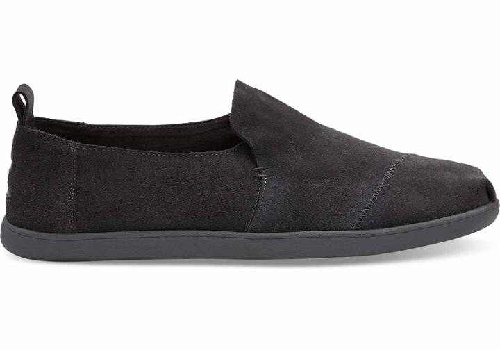 Toms Toms Forged Iron Grey Suede Men's Deconstructed Alpargatas Shoes - Size 9