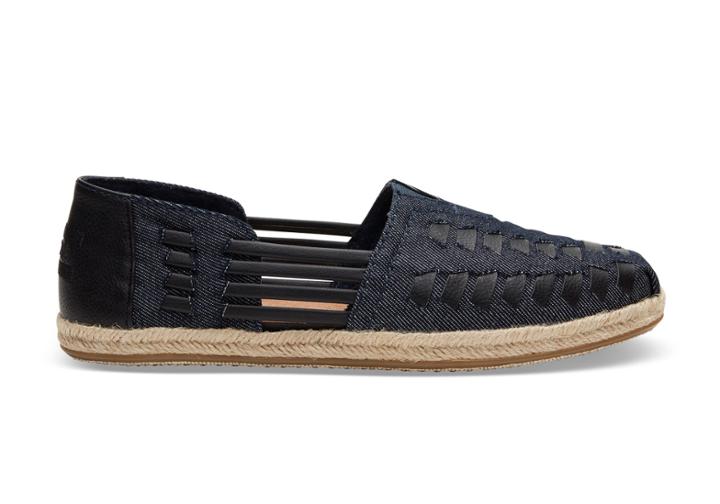 Toms Toms Dark Denim Women's Huarache Espadrilles Shoes - Size 10