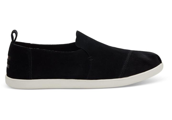Toms Toms Black Suede Men's Deconstructed Alpargatas Shoes - Size 7