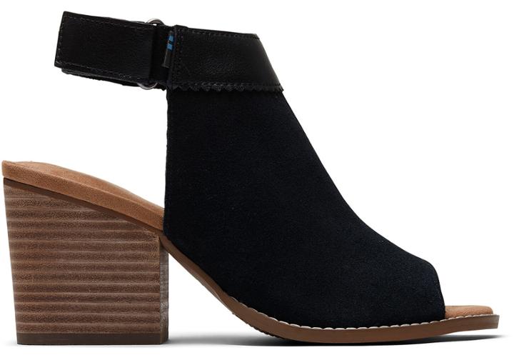 Toms Black Suede Women's Grenada Sandals