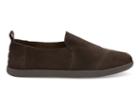 Toms Toms Chocolate Brown Suede Men's Deconstructed Alpargatas Shoes - Size 7