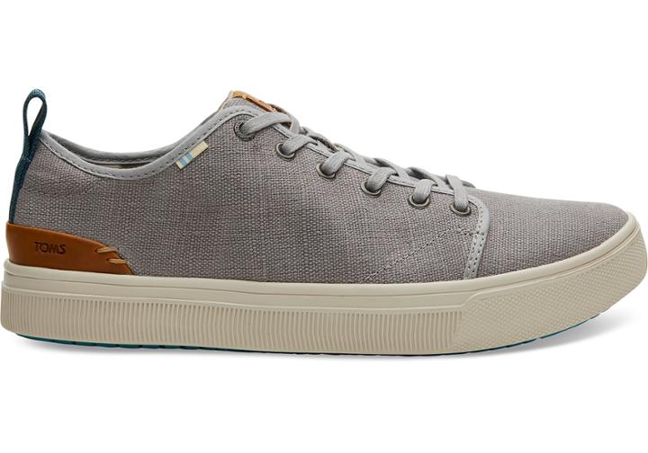 Toms Drizzle Grey Heritage Canvas Mens Trvl Lite Low Sneakers