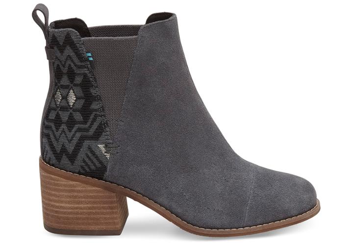 Toms Forged Iron Grey Metallic Jacquard Women's Esme Boots