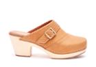 Toms Brown Leather Women's Elisa Clog Sandals