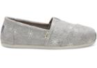 Toms Drizzle Grey Embroidered Snowflakes Women's Classics