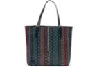 Toms Indigo Patterned Raffia Vacationer Tote Bag
