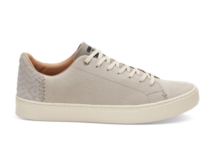 Toms Toms Drizzle Grey Nubuck Men's Lenox Sneakers Shoes - Size 7.5