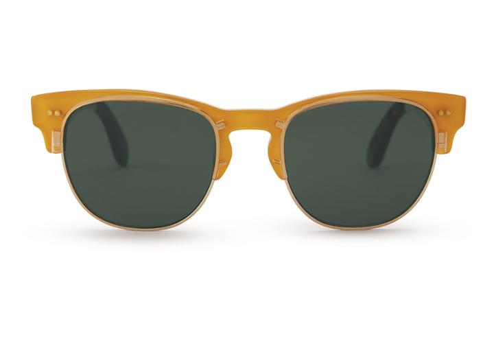 Toms Toms Lobamba Goldenrod Champagne Sunglasses With Green Grey Lens
