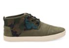 Toms Camo Olive Full Grain Leather And Suede Men's Paseo Mids