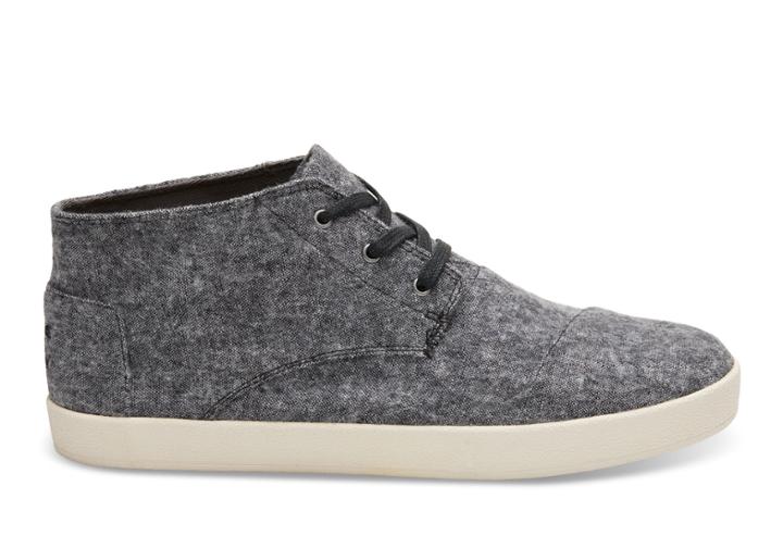Toms Toms Grey Slub Men's Paseo Mid Sneakers Shoes - Size 7