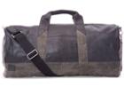 Toms Black Leather Canvas Adventurer Duffel Bag