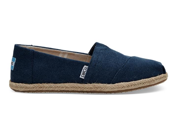 Toms Navy Washed Canvas Women's Classics