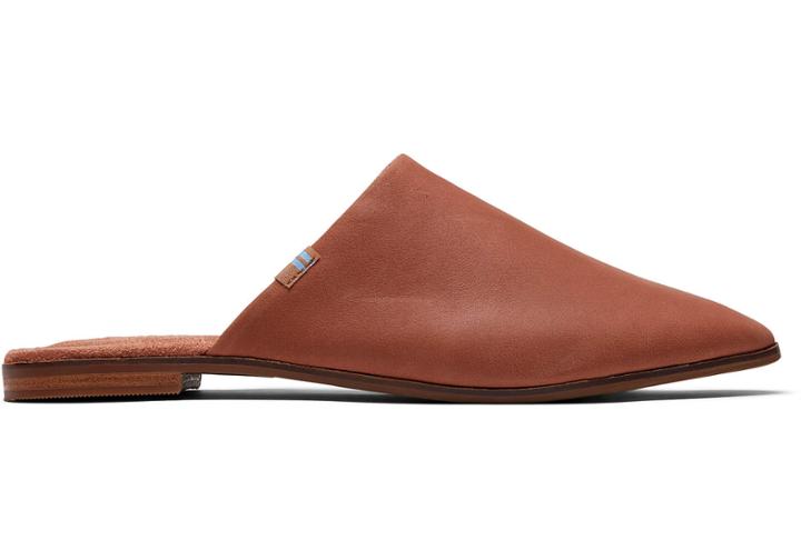 Toms Hazel Leather Women's Jutti Mule Flats