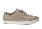 Toms Toms Taupe Leather Washed Canvas Men's Paseo Sneakers Shoes - Size 14