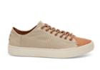 Toms Toms Desert Taupe Washed Canvas Leather Men's Lenox Sneakers Shoes - Size 7