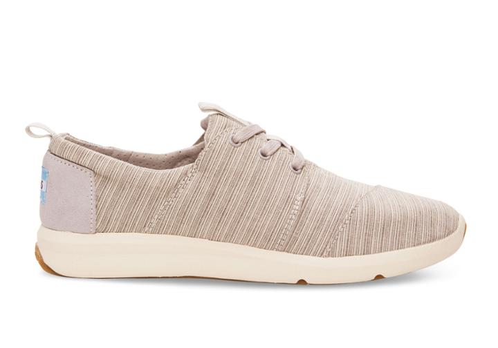 Toms Light Grey Woven Women's Del Rey Sneakers