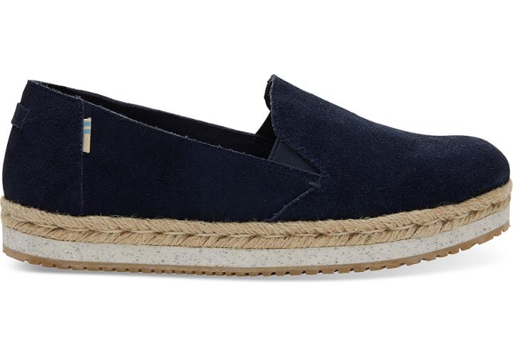 Toms Navy Suede Women's Palma Espadrilles