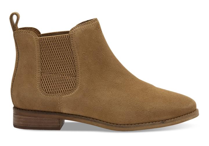 Toms Toffee Suede Women's Ella Booties