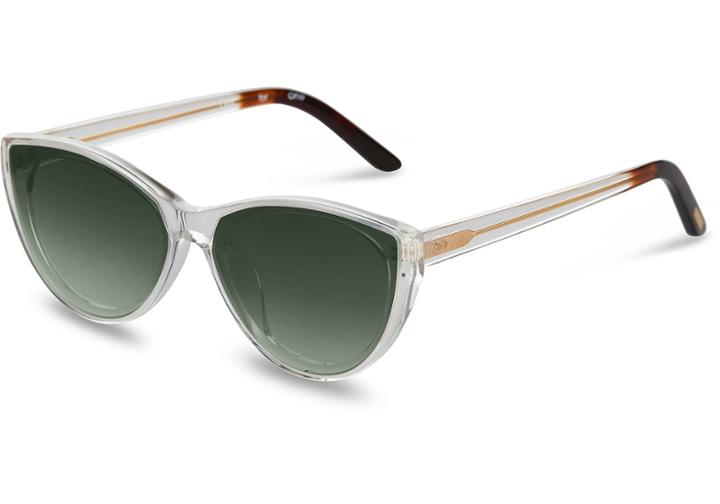Toms Toms Josie Vintage Crystal Sunglasses With Green Grey Lens