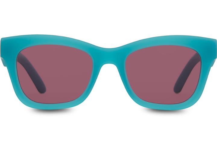 Toms Traveler By Toms Women's Paloma Matte Marine Blue Sunglasses With Violet Mirror Lens